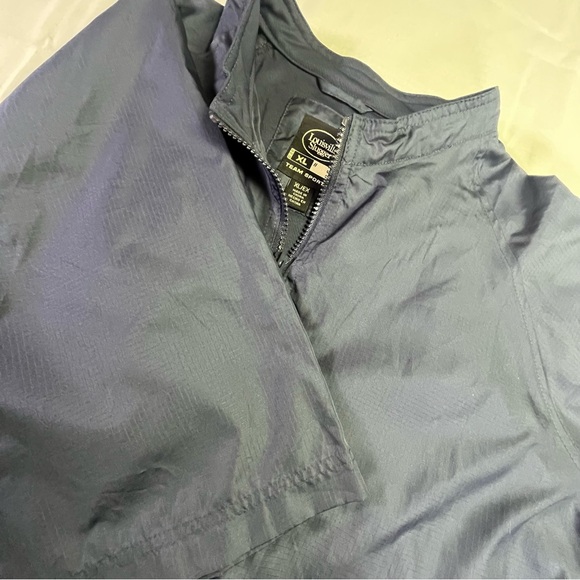 Louisville Slugger TPX Men's XL Lightweight Windbreaker Navy Raincoat Jacket - Picture 1 of 8